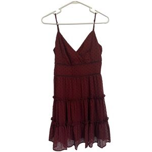 Trixxi Burgandy Strappy Dress | small